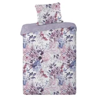 Pościel - Pościel 160 x 200 cm bawełniana Kwiaty fioletowa - miniaturka - grafika 1