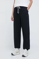 Spodnie damskie - New Balance spodnie dresowe bawełniane kolor czarny gładkie - miniaturka - grafika 1