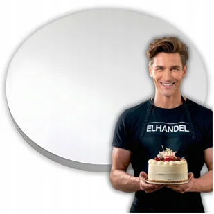 Podkład pod tort styrodur 32 cm gruby okrągły biały podkładka sztywny - Dodatki do ciast w proszku - miniaturka - grafika 1