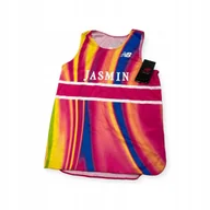 Bluzki damskie - Sportowa bluzka dziewcz��ca na rami��czkach New Balance L - miniaturka - grafika 1