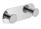 Akcesoria łazienkowe - Laveo Miri wieszak podwójny chrom - miniaturka - grafika 1
