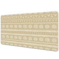 Podkładki na biurko - Podkładka na biurko z nadrukiem Żółty geometryczny kształt 90x45 cm - miniaturka - grafika 1