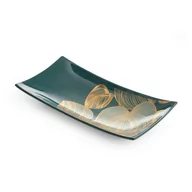 Tace i patery - Patera ceramiczna 30x15x5 Salvia 3 zielona złota liście dekoracyjna Eurofirany - miniaturka - grafika 1