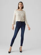 Swetry damskie - Vero Moda Sweter w kolorze kremowym - miniaturka - grafika 1