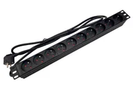Akcesoria do serwerów - Listwa zasilająca 19" 230V - 10 gniazd (typu E - CEE 7/5), kabel 1,8m CEE 7/7 ALANTEC - miniaturka - grafika 1