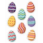 Dekoracje i nakrycia stołu na imprezę - LearnHow Dekoracje okienne dwustronne Pisanki 01 8 szt. - miniaturka - grafika 1