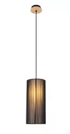 Lampy sufitowe - LUNO Lampa Wisząca Kioto 3 M LUNO styl ekologiczny drewno,pcv czarny 50101217 - miniaturka - grafika 1