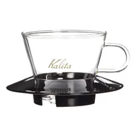 Zaparzacze i kawiarki - Kalita Dripper szklany Kalita Wave #155 (Black) Wave #155 Glass Dripper black Wave - miniaturka - grafika 1