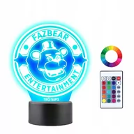 Lampy stojące - Lampka Nocna 3D LED FIVE NIGHT'S AT FREDDY'S Logo - miniaturka - grafika 1