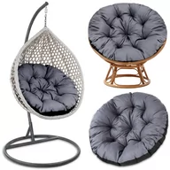 Poduszki ogrodowe - Poduszka na fotel papasan 100 cm - Poduszka do siedzenia do wiszącego krzesła lub siedzisko do mebli ogrodowych i rattanowych bardzo grube okrągłe g.. - miniaturka - grafika 1