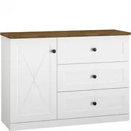 Komody - Komoda 08 Lille ML Meble Biały, Dąb Lefaks - miniaturka - grafika 1