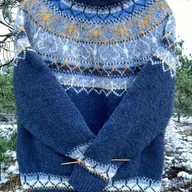 Swetry damskie - TEMU Sweter Damski Retro z Geometrycznym Wzorem - Miękka, Kolorowe Blokowanie, Okrągły Dekolt, Długi Rękaw, Elegancki Top na Jesień i Zimę, Ciepła - miniaturka - grafika 1