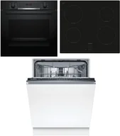 Zestawy AGD - Zestaw AGD do zabudowy Bosch Piekarnik elektryczny HBA534EB0 + Płyta indukcyjna PUG611AA5E + Zmywarka SMV25EX02E - miniaturka - grafika 1