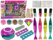 Zabawki kreatywne - Import LEANToys Duży Zestaw do Malowania Paznokci Pisaki Brokat Naklejki Suszarka LT-10500-0 - miniaturka - grafika 1