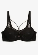 Biustonosze - Czarny Biustonosz Typu Full Cup z Koronką i Regulowanymi Ramiączkami Nestakate - miniaturka - grafika 1