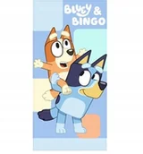 Okrycia kąpielowe dla dzieci - Ręcznik kąpielowy plażowy na basen szybkoschnący BINGO I BLUEY 70x140 - miniaturka - grafika 1