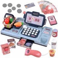Zabawy w naśladowanie dorosłych - Kasa fiskalna dla dzieci skaner waga smartfon koszyk zabawa w sklep ZA4147 - miniaturka - grafika 1