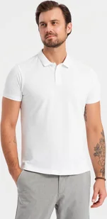 Komplet męskich t-shirtów bawełnianych polo BASIC granatowy/biały/czerwony V3 OM-POBS-0133 M - Koszulki męskie - miniaturka - grafika 1