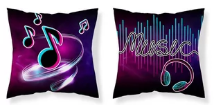 Detexpol Poszewka 40x40 bawełniana nuty muzyka MF023_20220409120439 - Poszewki na poduszki - miniaturka - grafika 1