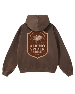 Bluza Albino Spider Cider Oversize Sprana Retro Mroczna Alt Brązowy XXL - Bluzy męskie - miniaturka - grafika 1