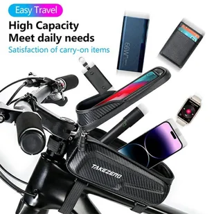 Etui/uchwyt rowerowy TAKEZERO TZ01 sakwa na ramę czarny/black - Selfie stick - miniaturka - grafika 5