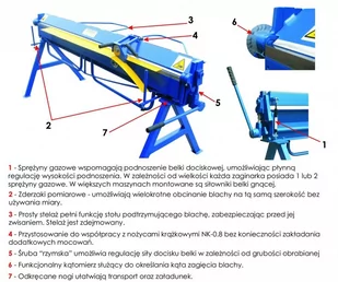 MAAD ZG-2000/1.2 ZAGINARKA GIĘTARKA KRAWĘDZIARKA DEKARSKA DO BLACHY Z CIĘCIEM MAAD ZG-2000/1.2 mm - Giętarki - miniaturka - grafika 2