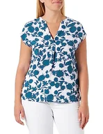 Bluzki damskie - s.Oliver BLACK LABEL bluzka damska krótki rękaw, Blue Green, 32 - miniaturka - grafika 1