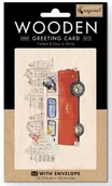 Kartki okolicznościowe i zaproszenia - Karnet drewniany C6 + koperta Ślub kamper - Cozywood - miniaturka - grafika 1