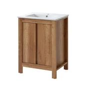 Szafki łazienkowe - Szafka z umywalką 60 cm Classic Oak - miniaturka - grafika 1