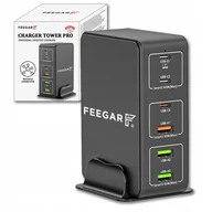 Ładowarki do telefonów - Ładowarka sieciowa Feegar Tower PRO 140W 6x USB Typ-C PD QC3.0 - miniaturka - grafika 1