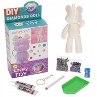 Prace ręczne dla dzieci - Diamentowa zabawa DIY figurka Miś brelok PREZENT PASOWANIE NA UCZNIA - miniaturka - grafika 1