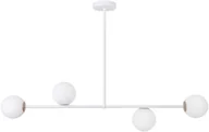 Lampy sufitowe - Sigma biały żyrandol na 4 żarówki 33189 GAMA lampa sufitowa do jadalni nad stół klosze białe kule 33189 - miniaturka - grafika 1