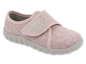 Buty dla dziewczynek - Kapcie dziecięce dziewczęce Befado 457P008 do żłobka przedszkola na rzep-24 - miniaturka - grafika 1