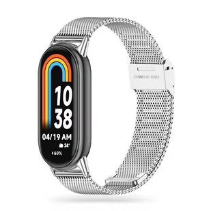 Pasek Milaneseband do Xiaomi Mi Band 8 / 8 NFC Silver - Akcesoria do smartwatchy - miniaturka - grafika 1