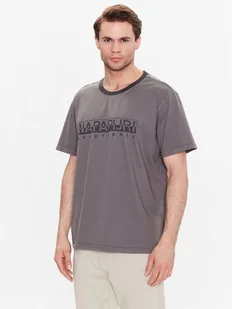 Napapijri T-Shirt S-Santiago NP0A4H2J Szary Regular Fit - Koszulki męskie - miniaturka - grafika 1