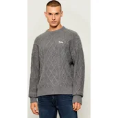 Swetry męskie - Guess Jeans Sweter | Relaxed fit | z dodatkiem wełny - miniaturka - grafika 1