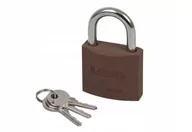 Kłódki - Loxa Brown Lkzb S60 Kłódka Pałąkowa Żeliwna, Brąz, Blister 0Kzbl006000.0333Lb - miniaturka - grafika 1