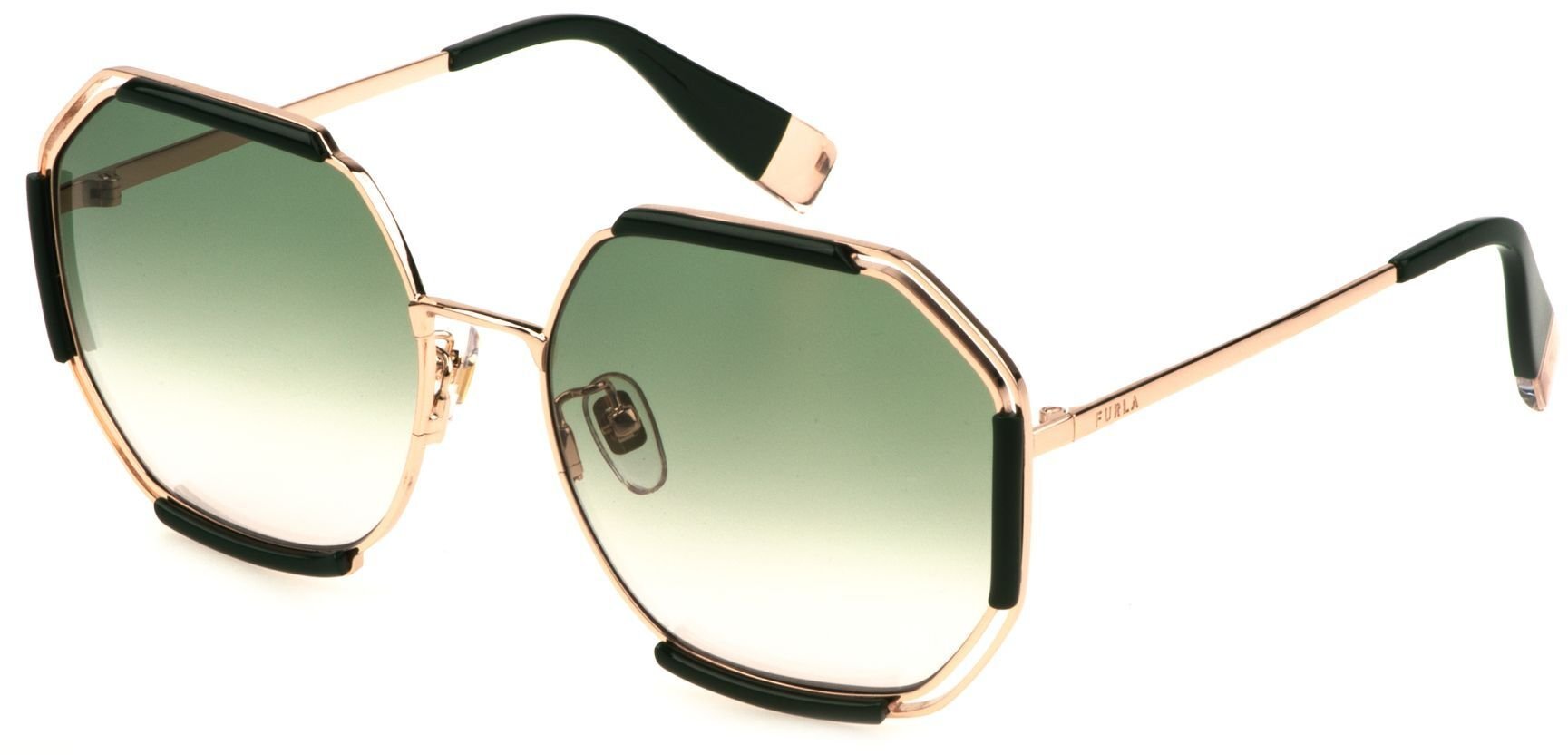 Furla SFU785 08FC ORO RAMATO LUCIDO 61/18/140 Okulary przeciwsłoneczne dla kobiet