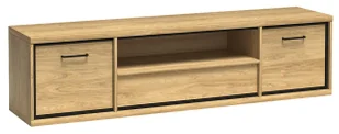 Szeroka szafka RTV hikora naturalna D3-Z13 - Szafki RTV - miniaturka - grafika 1