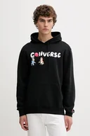 Bluzy męskie - Converse bluza BLUEY męska kolor czarny z kapturem z nadrukiem CVM5H501 - miniaturka - grafika 1