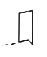 Lampy stojące - Luces Exclusivas PALO LE41448 Lampa stołowa prostokątna czarna z aluminiową ramą - miniaturka - grafika 1