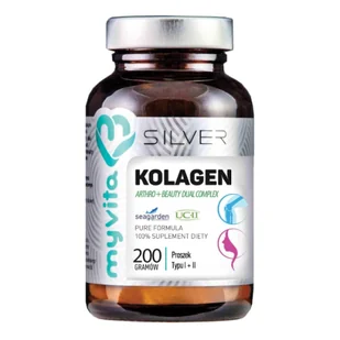 MYVITA SILVER Myvita Silver Kolagen Arthro+Beauty typ I+II 200g - Włosy, skóra, paznokcie - miniaturka - grafika 1