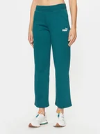 Spodnie sportowe damskie - Puma Spodnie dresowe Ess+ 676093 Zielony Regular Fit - miniaturka - grafika 1