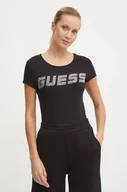 Koszulki sportowe damskie - Guess t-shirt KIARA damski kolor czarny V4BI16 KCIV1 - miniaturka - grafika 1