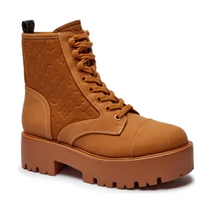 Guess Botki VAINA z dodatkiem skóry - Botki damskie - miniaturka - grafika 1