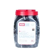 Słuchawki - XO EP31 jack 3,5mm czarne zestaw 80szt - miniaturka - grafika 1