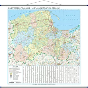 EkoGraf Województwo pomorskie mapa ścienna 1:200 000 - Atlasy i mapy - miniaturka - grafika 1