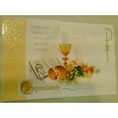 Kartki okolicznościowe i zaproszenia - PANORAMA ZAPROSZENIA KOMUNIA MATKA CHRZESTNA OP- 10 SZT mix- BRO18-K - miniaturka - grafika 1