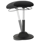 Fotele i krzesła biurowe - Taboret stołek fitness Flexiwork czarny - miniaturka - grafika 1