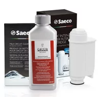 Akcesoria i części do ekspresów do kawy - Zestaw Do Saeco Philips, Intenza+, Odkamieniacz CA6700/00 250ml, Środek do Obiegu Mleka CA6705/60 - miniaturka - grafika 1